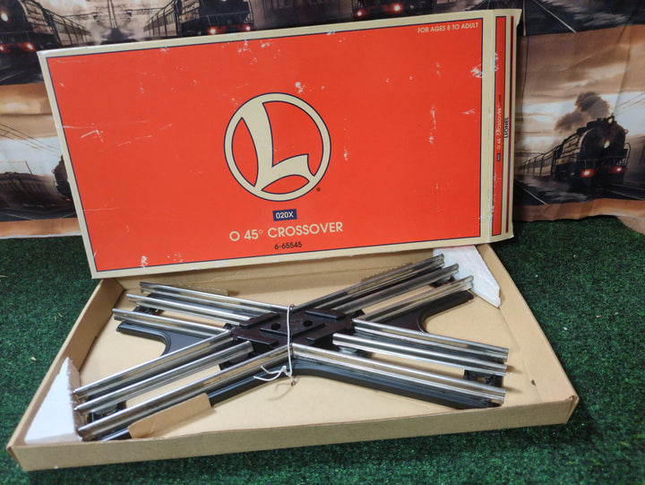 Lionel O Gauge tubular track 45-degree crossover