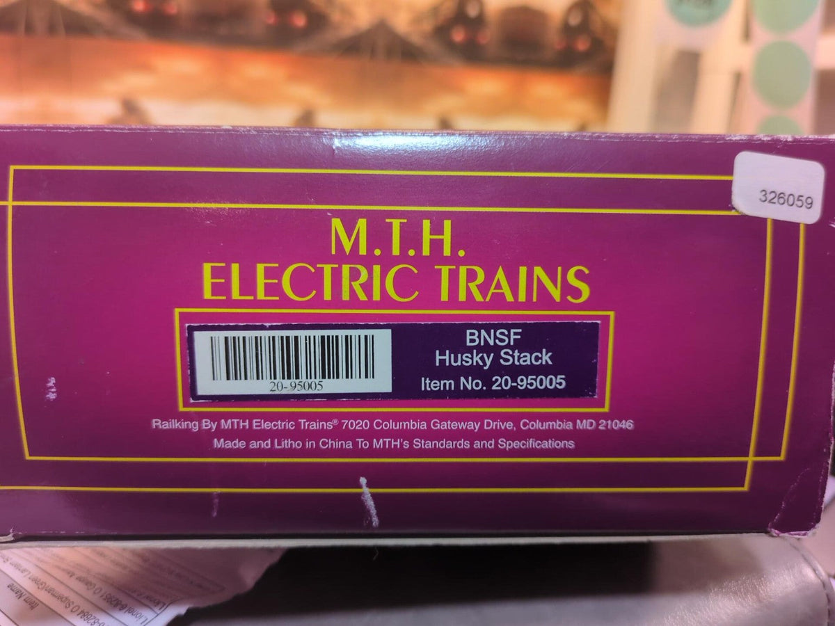 MTH RailKing BNSF Husky Stack Flat Car 20-95005 product photo 1