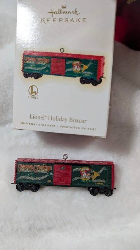 Hallmark Ornament · Season's Greetings Boxcar (2009)