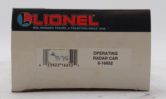 Lionel Lines Radar Flatcar 6-16652
