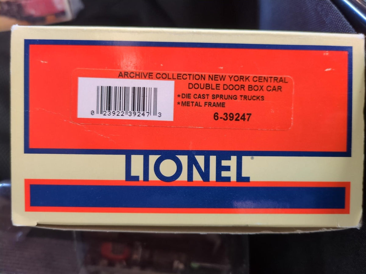 Lionel 6-39247 New York Central Double Door Boxcar original box label