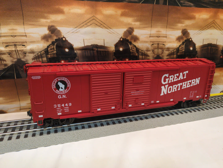 Lionel Great Northern boxcar 6-27219 fitted with Kadee O scale couplers