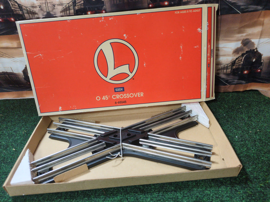 Lionel O Gauge tubular track 45-degree crossover