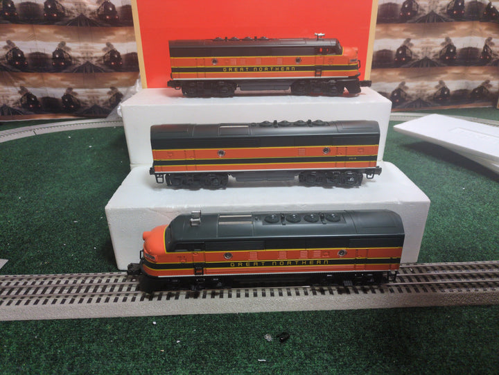 Lionel Great Northern F3 A-B-A diesel locomotive set