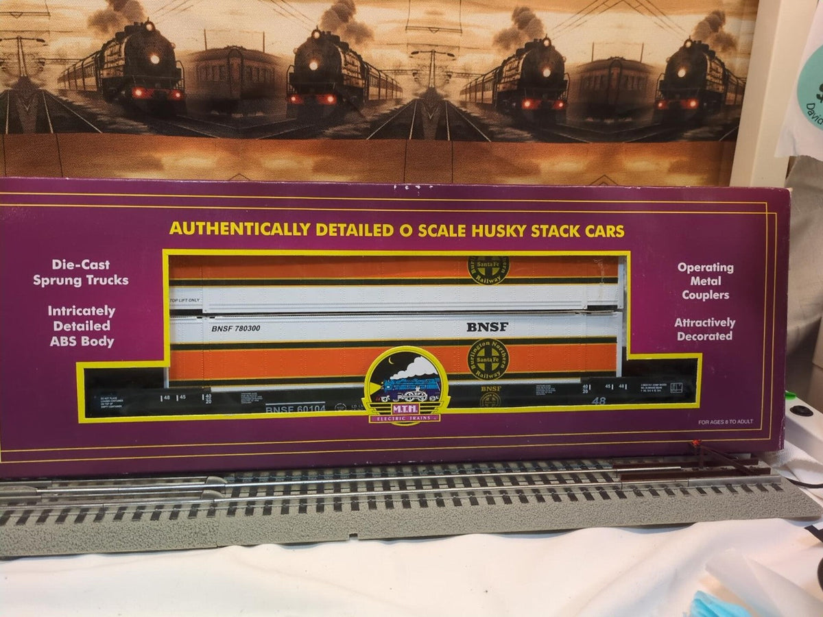 MTH RailKing BNSF Husky Stack Flat Car 20-95005 product photo 2