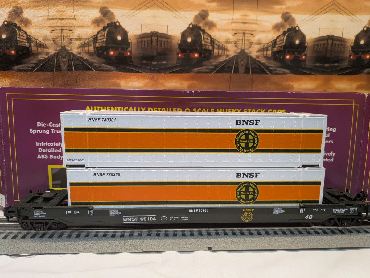 MTH RailKing BNSF Husky Stack Flat Car 20-95005 product photo 4