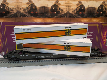 MTH RailKing BNSF Husky Stack Flat Car 20-95005 product photo 6