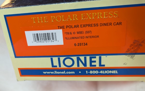Lionel Polar Express Passenger Car 6-25134