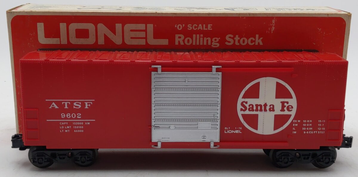 Lionel Santa Fe Hi-Cube Boxcar 6-9602