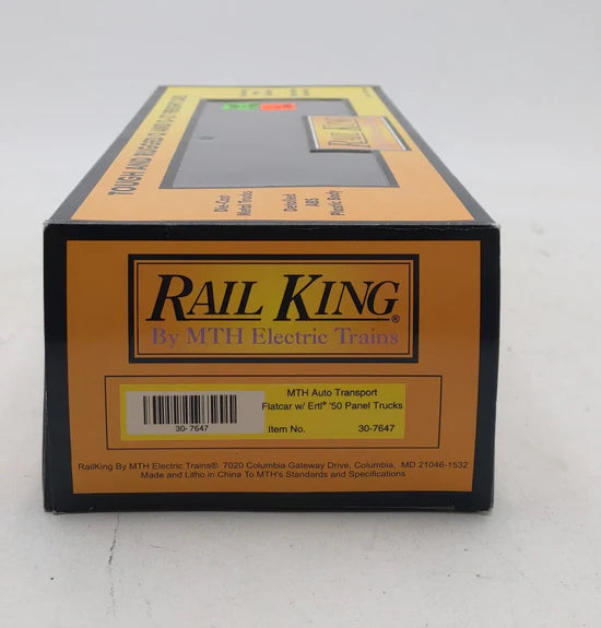 MTH RailKing Transport Flatcar with Ertl Panel Trucks 30-7647
