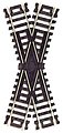 Atlas HO Code 100 30-degree Snap-Track crossing stock image