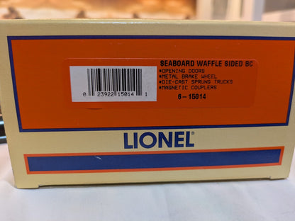 Lionel 6-15014 Seaboard waffle-sided boxcar 6-15014 box label and UPC 023922150141