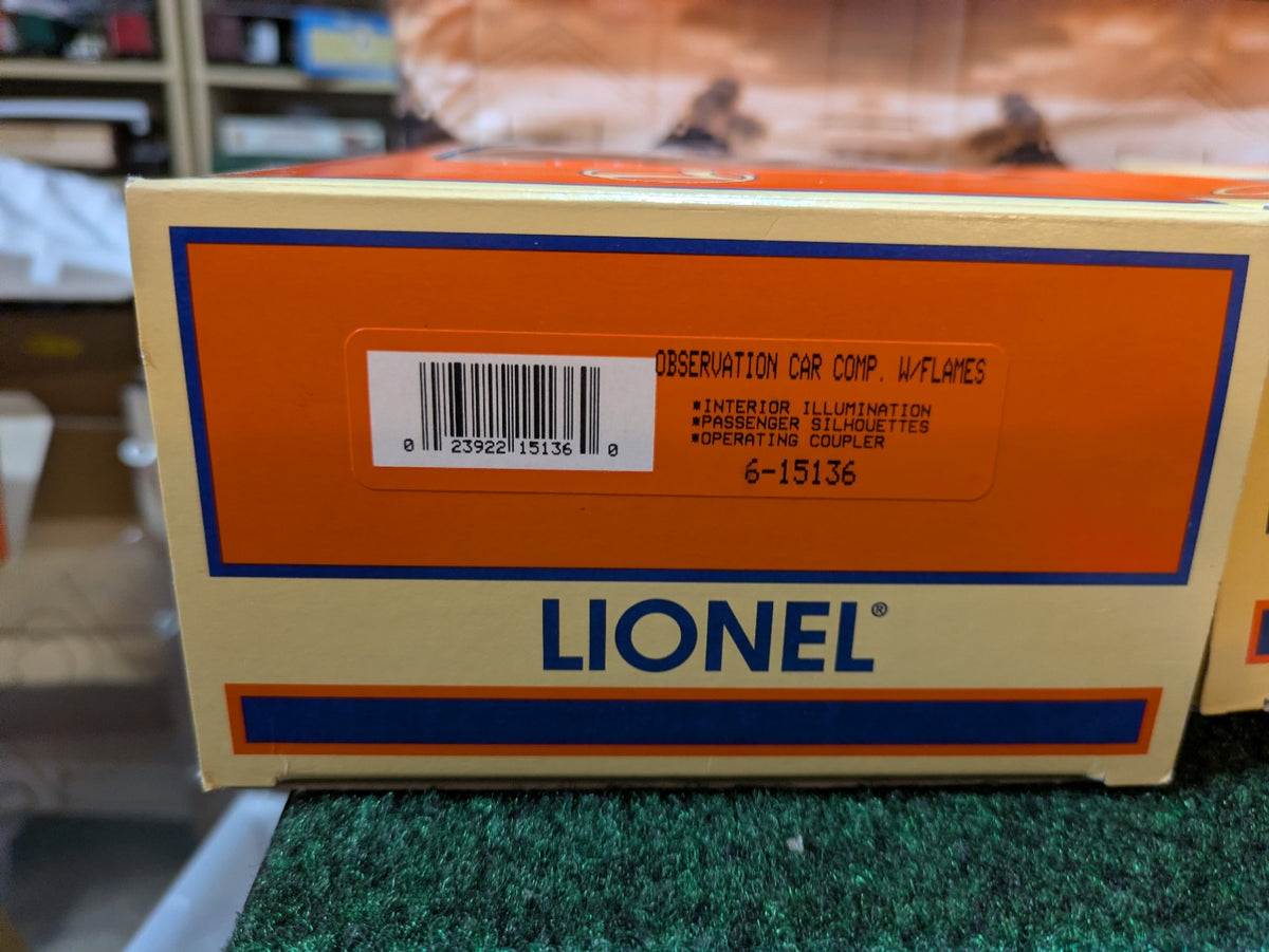 Lionel 6-15136 Observation Car box label
