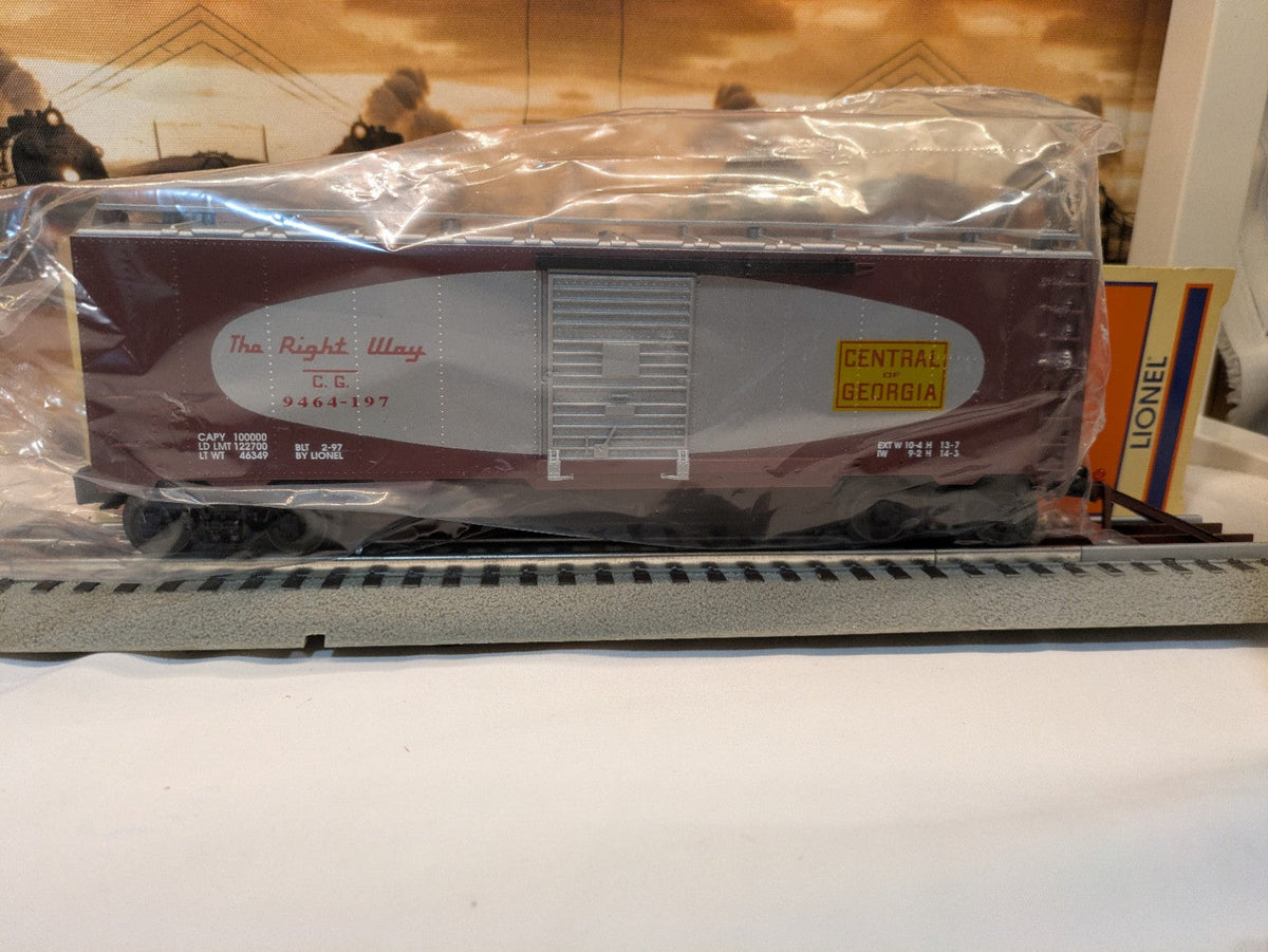 Lionel 6-17224 Central of Georgia brown box car in clear protective bag with Lionel box