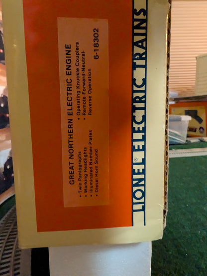Lionel 6-18302 Great Northern electric engine original box label