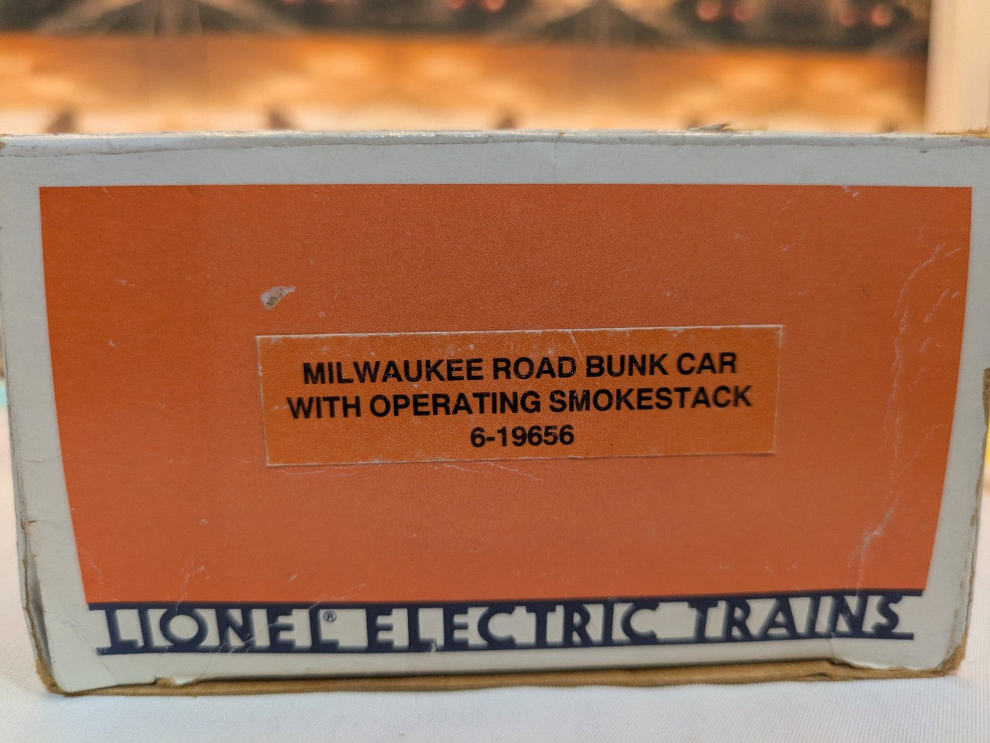 Lionel 6-19656 Milwaukee Road Bunk Car original box end label