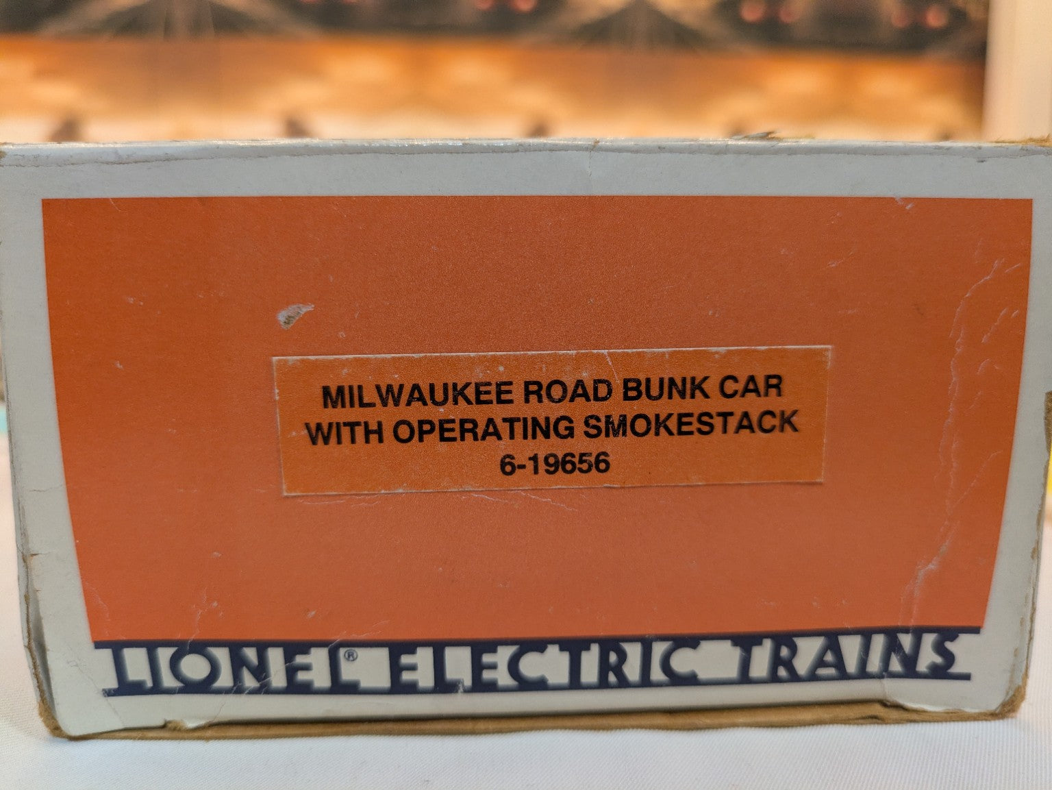 Lionel 6-19656 Milwaukee Road Bunk Car original box end label