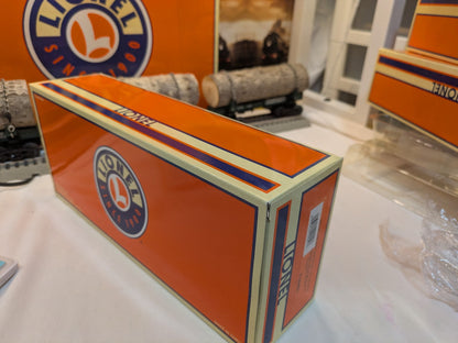 Lionel 6-29449 Weyerhaeuser set individual orange Lionel box at an angle