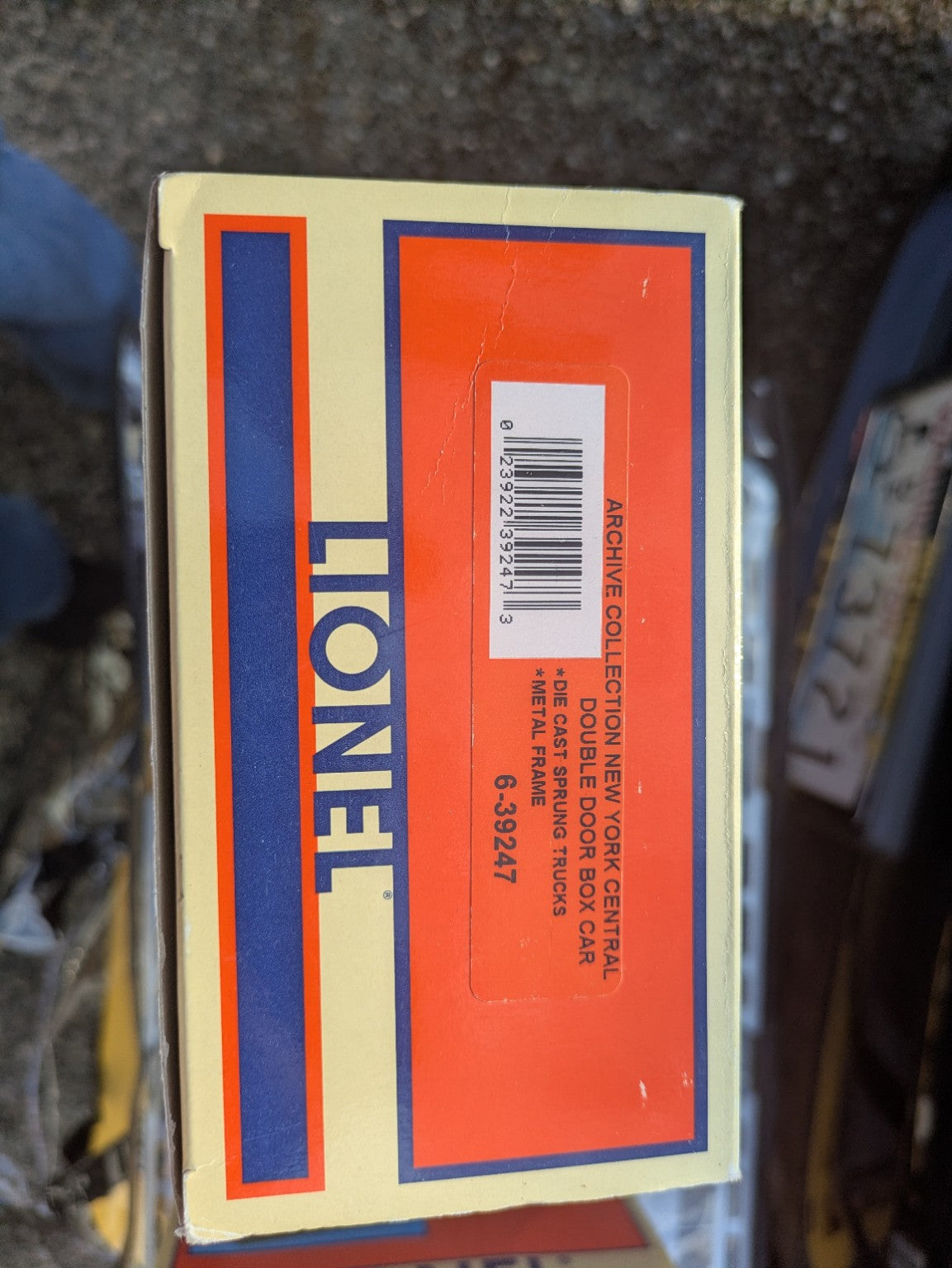 Lionel 6-39247 New York Central Boxcar original box label