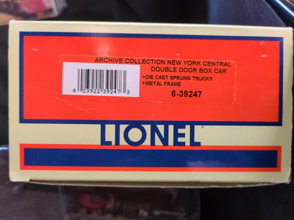 Lionel 6-39247 New York Central Double Door Boxcar original box label