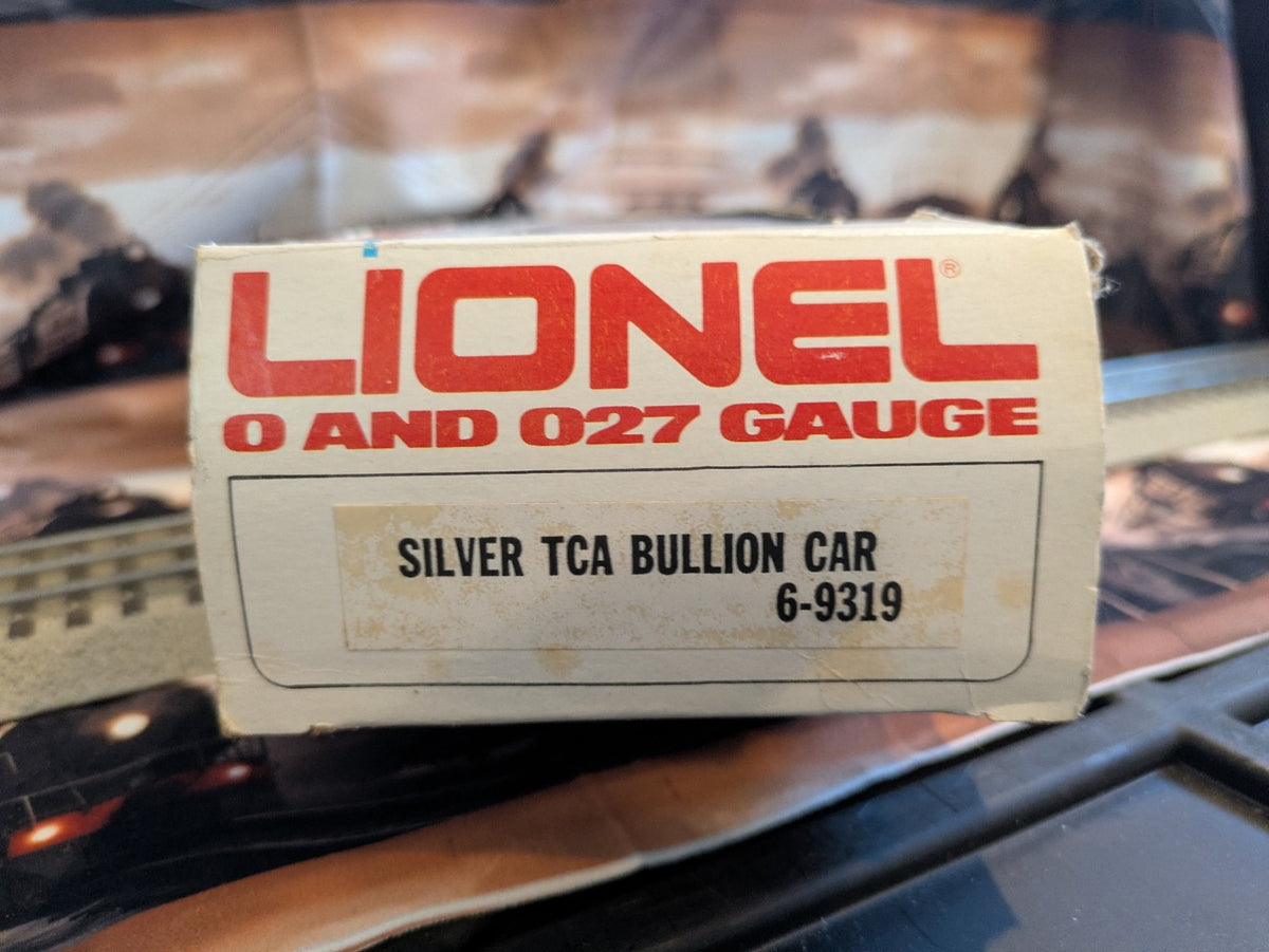 Lionel 6-9319 Silver TCA Bullion Car original box end label