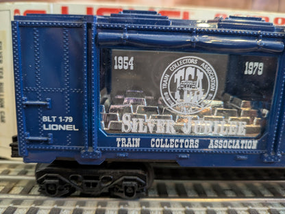 Lionel 6-9319 TCA Silver Jubilee 1954-1979 lettering and silver bullion load detail