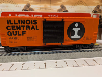 Lionel Illinois Central Hi-Cube Boxcar 6-9601 broadside with door closed