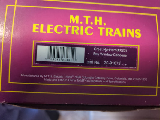 MTH 20-91073 Great Northern bay-window caboose box label