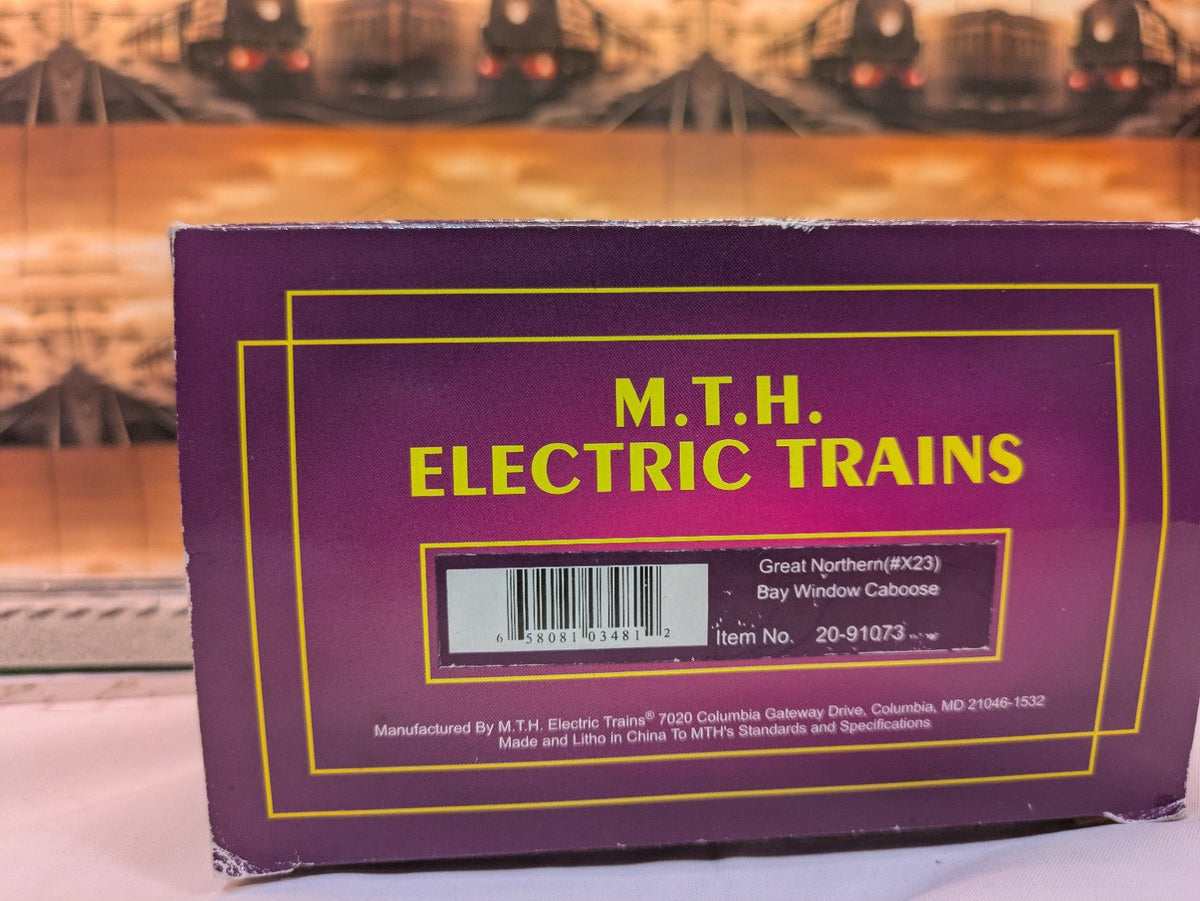 MTH 20-91073 Great Northern X23 bay-window caboose box label and barcode