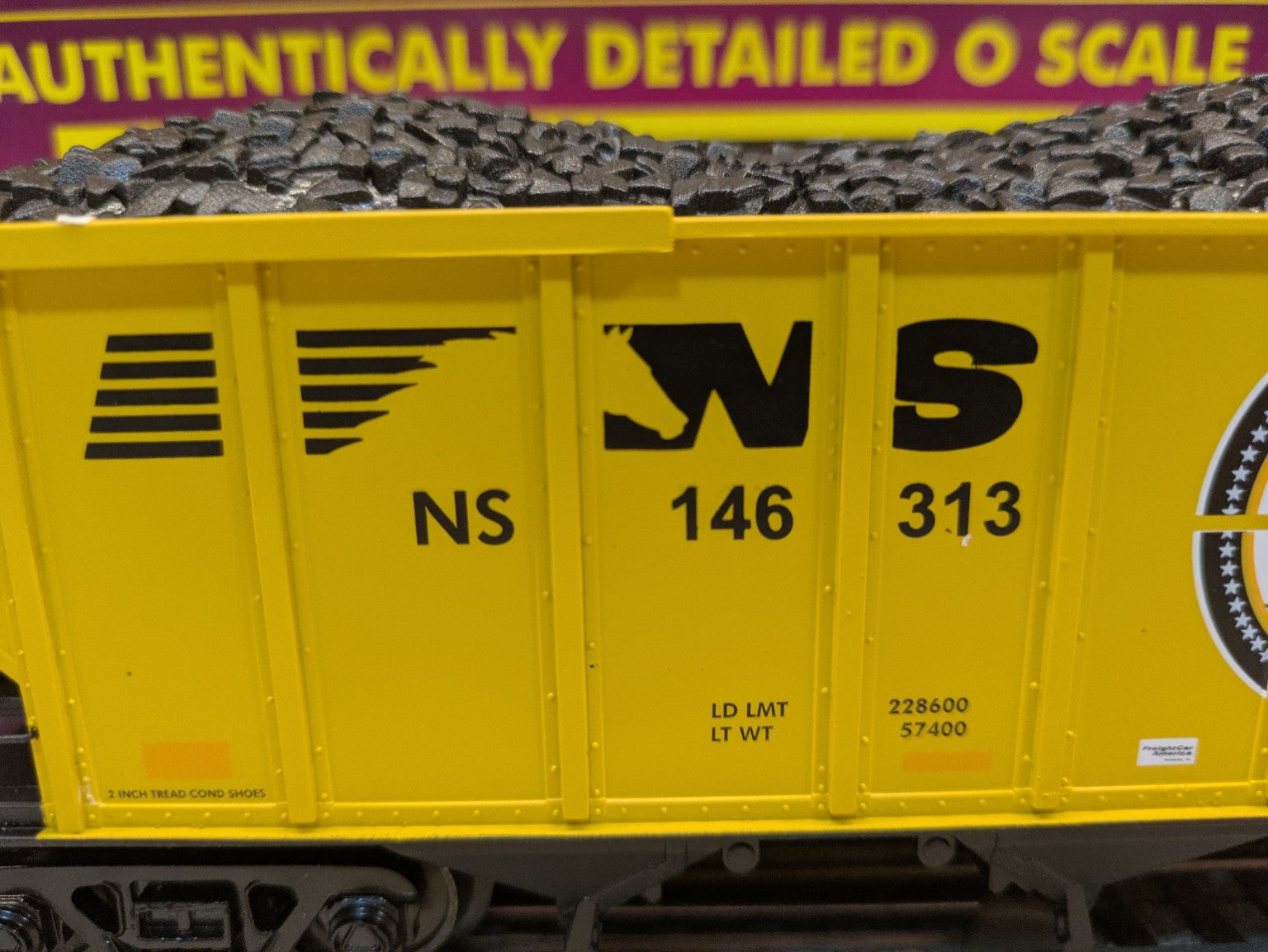 MTH Premier 20-97841 Norfolk Southern hopper road number NS 146313 detail