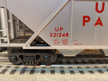 MTH 33-7503 Union Pacific covered hopper road number UP 221248 and truck detail