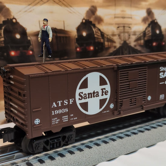Lionel Santa Fe Walking Brakeman Boxcar 6-36776