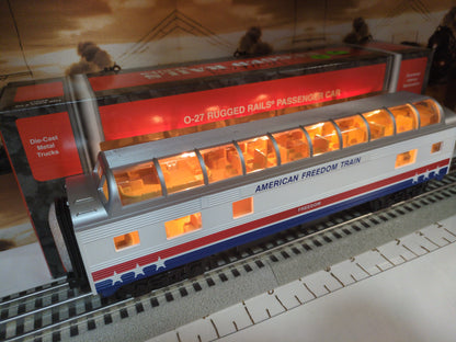 MTH RailKing Rugged Rails  American Freedom Train Vista Dome Car 33-6003