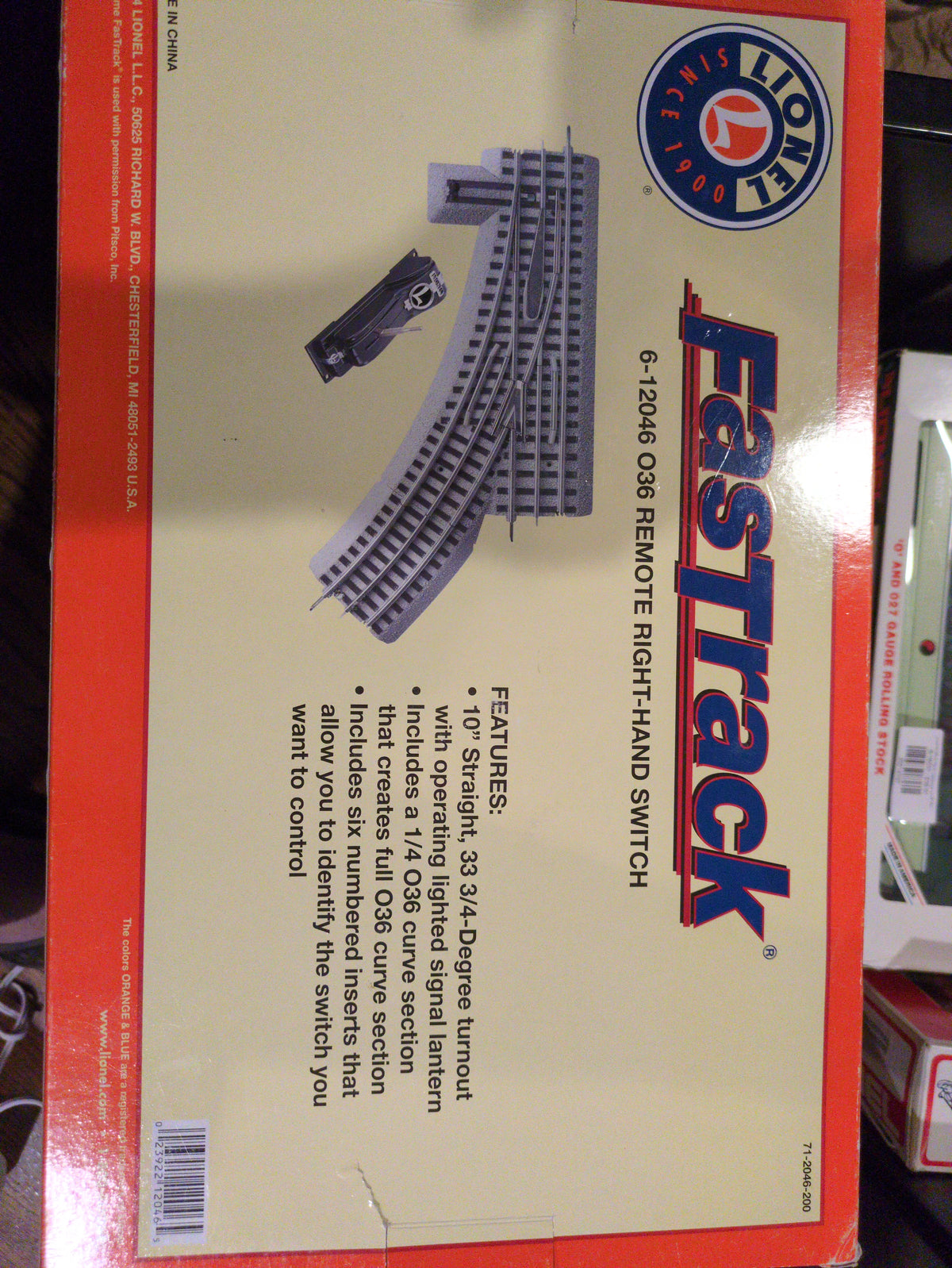 Lionel 6-12046 Switch FasTrack Track 