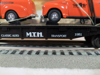 MTH RailKing Transport Flatcar with Ertl Panel Trucks 30-7647