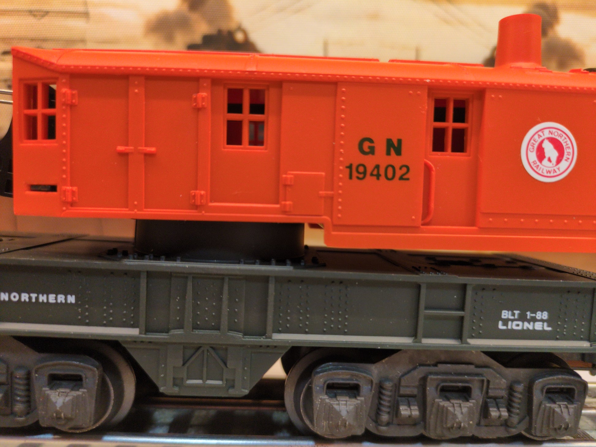 Lionel Great Northern Crane Car 6-19402