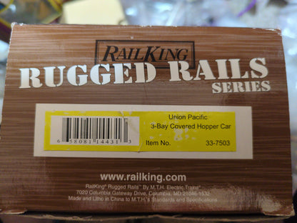 MTH Rugged Rails Union Pacific 3-Bay Covered Hopper 33-7503
