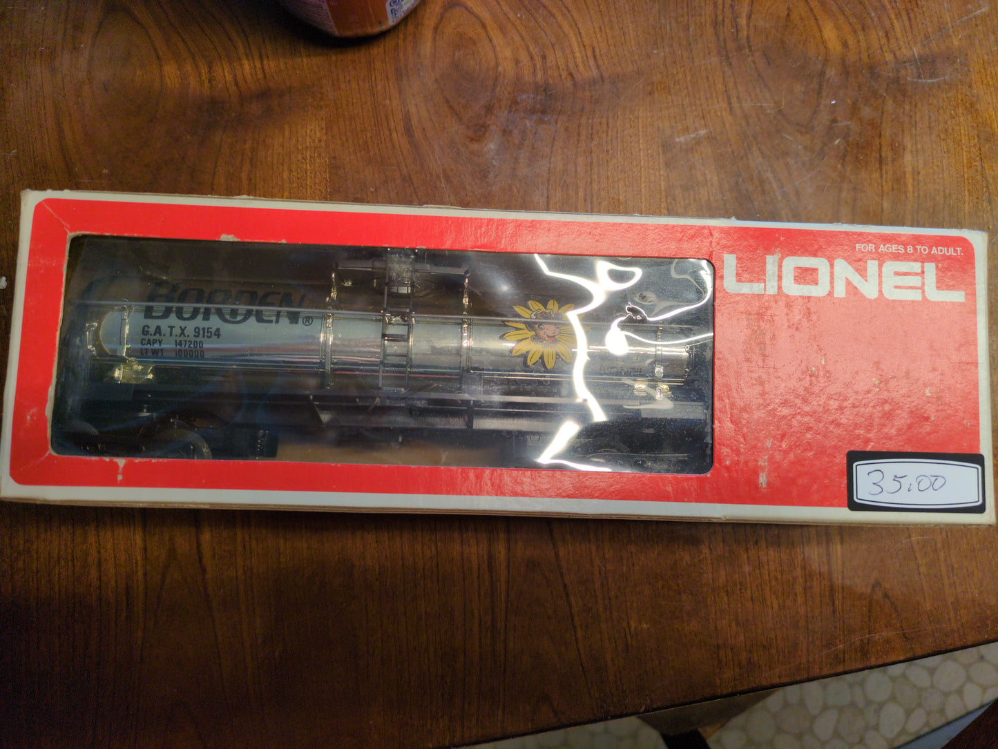 Lionel 6-9154 BORDEN ELSIE THE COW Chrome Plated Tank Car 0/027 GAUGE