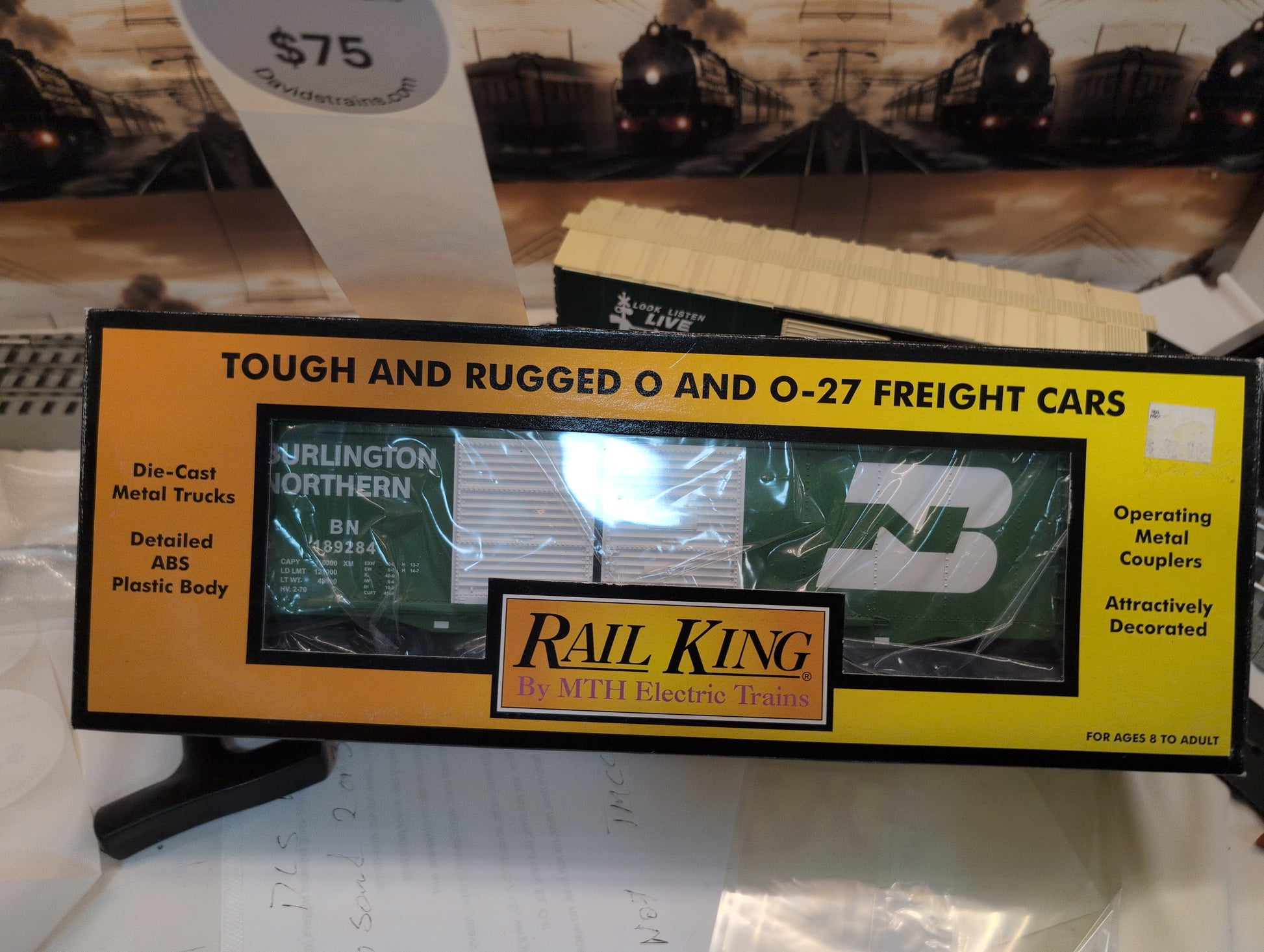 MTH RailKing Burlington Northern Double Door Boxcar 30-7456