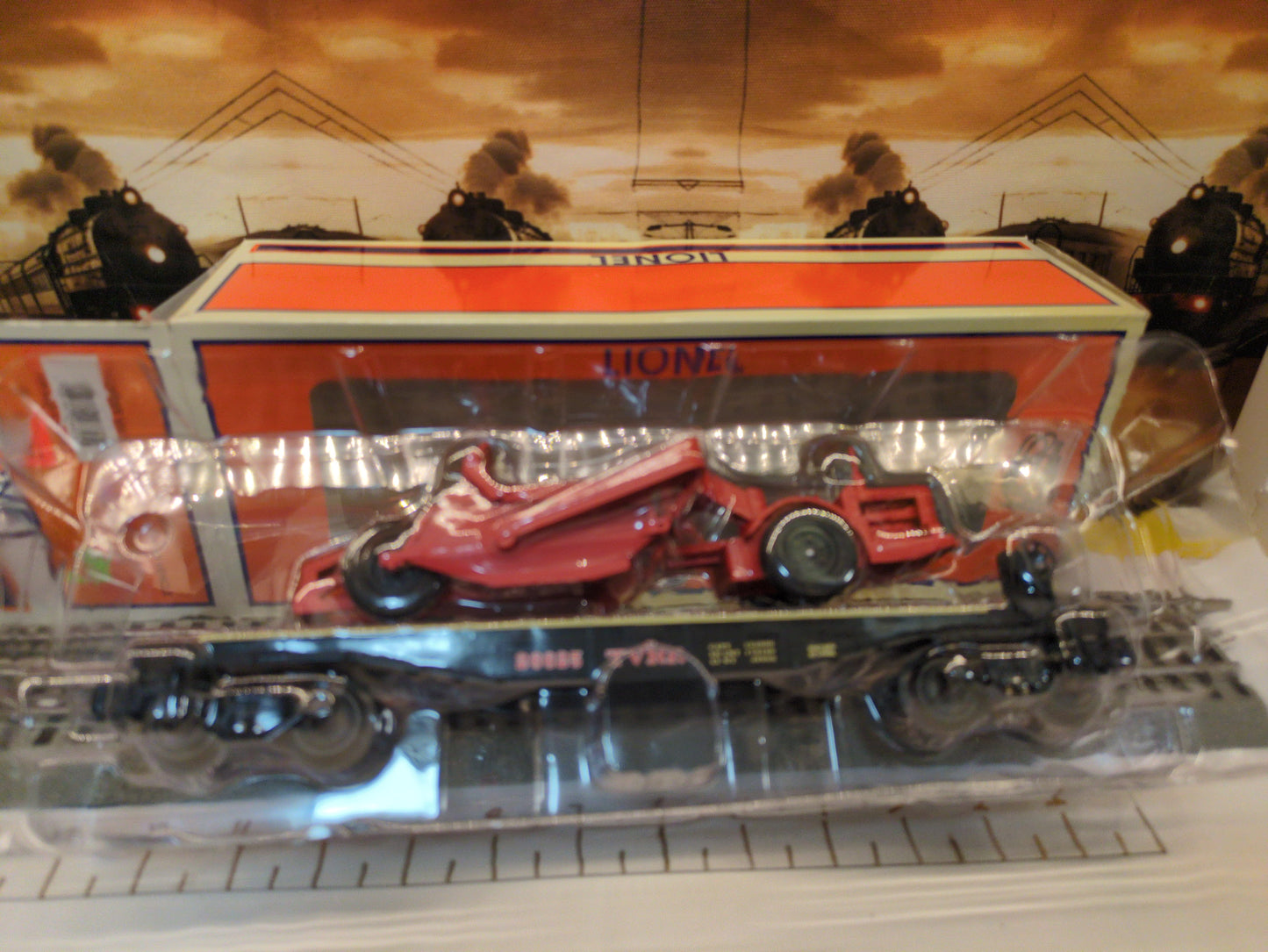 Lionel Thunder Valley Flatcar with Scraper Vehicle 6-26625