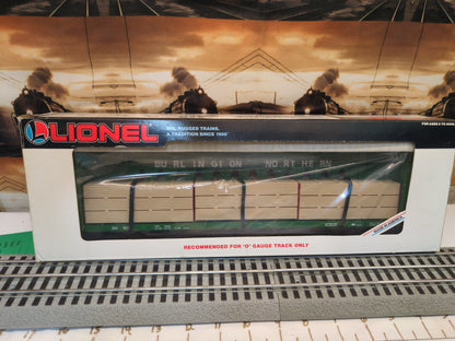 Lionel Burlington I-Beam Flatcar with Wood Load 6-16371