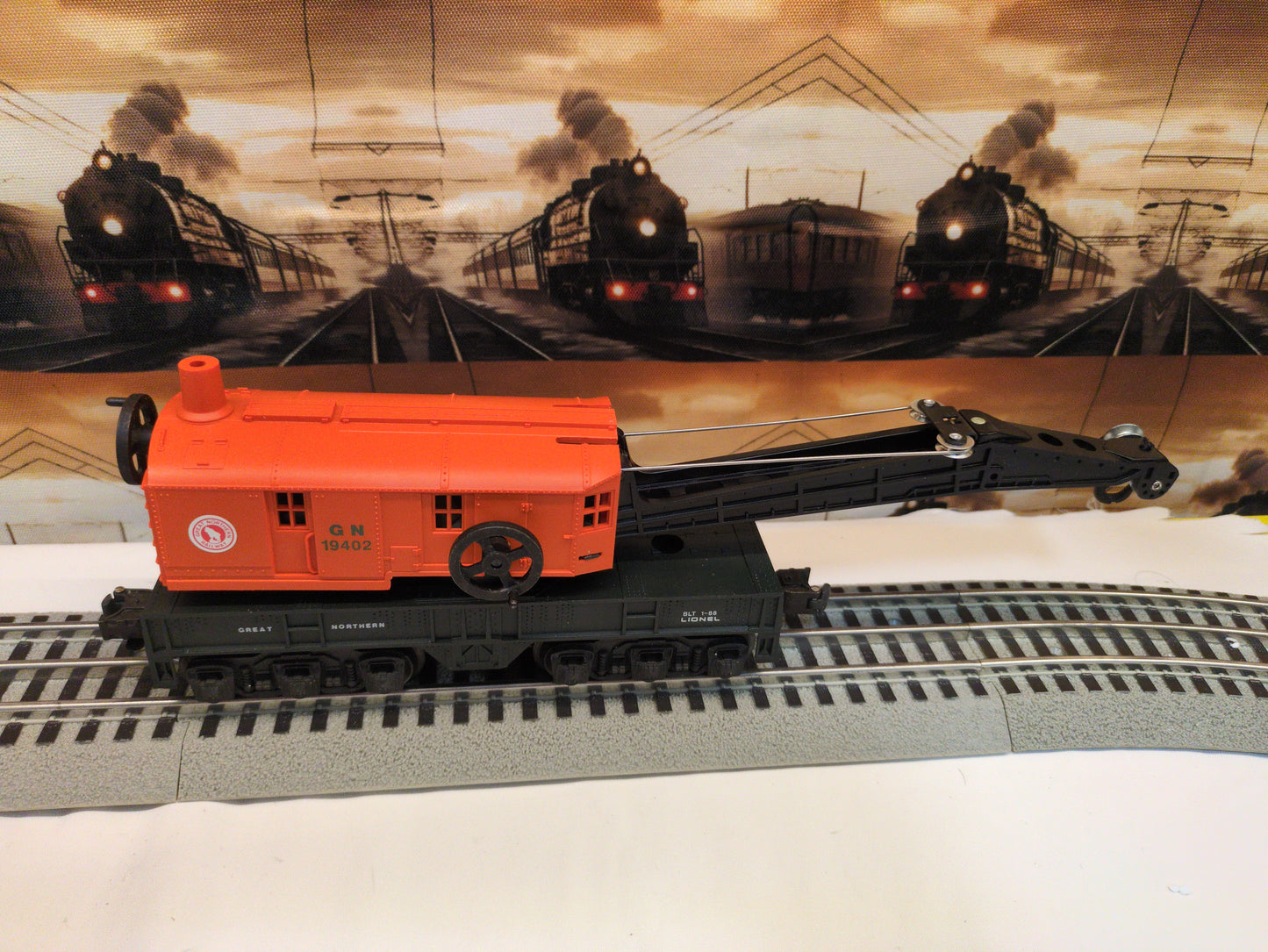 Lionel 6-19402 Great Northern Crane Car 