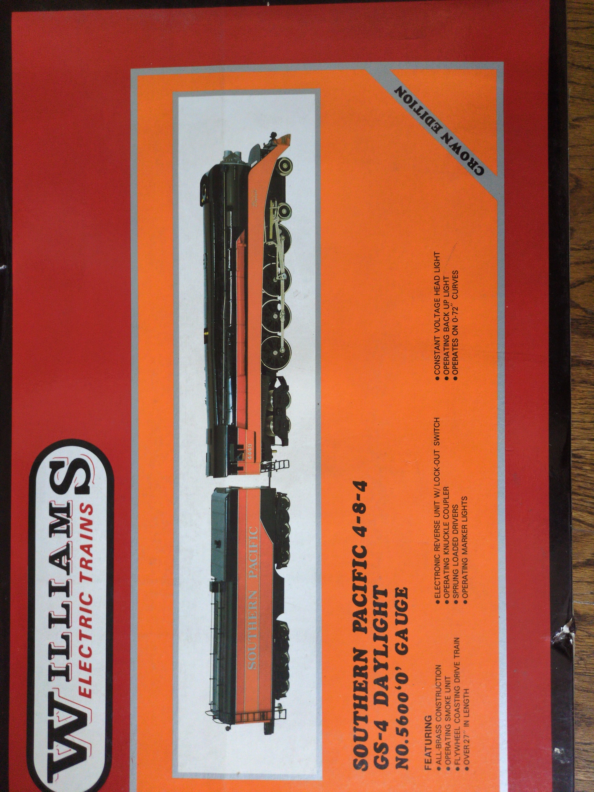 Williams 5600 Southern Pacific Brass "Daylight" GS-4 Steam Locomotive FREE SHIPPING!