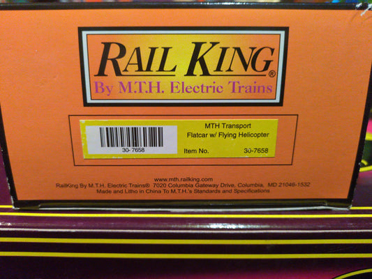 MTH 30-7658 Transport Helicopter Flatcar 