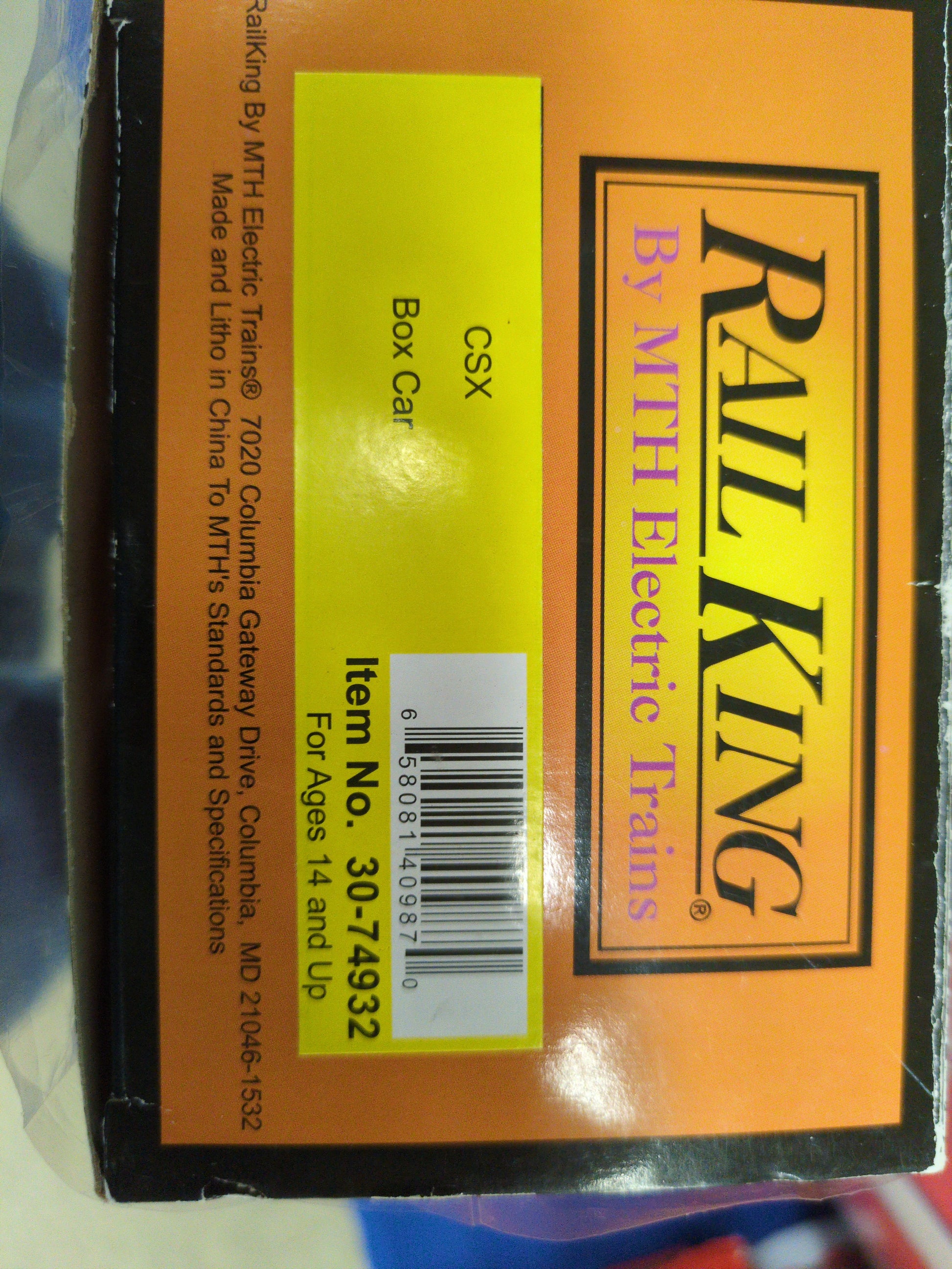 MTH RailKing CSX Boxcar 30-74932