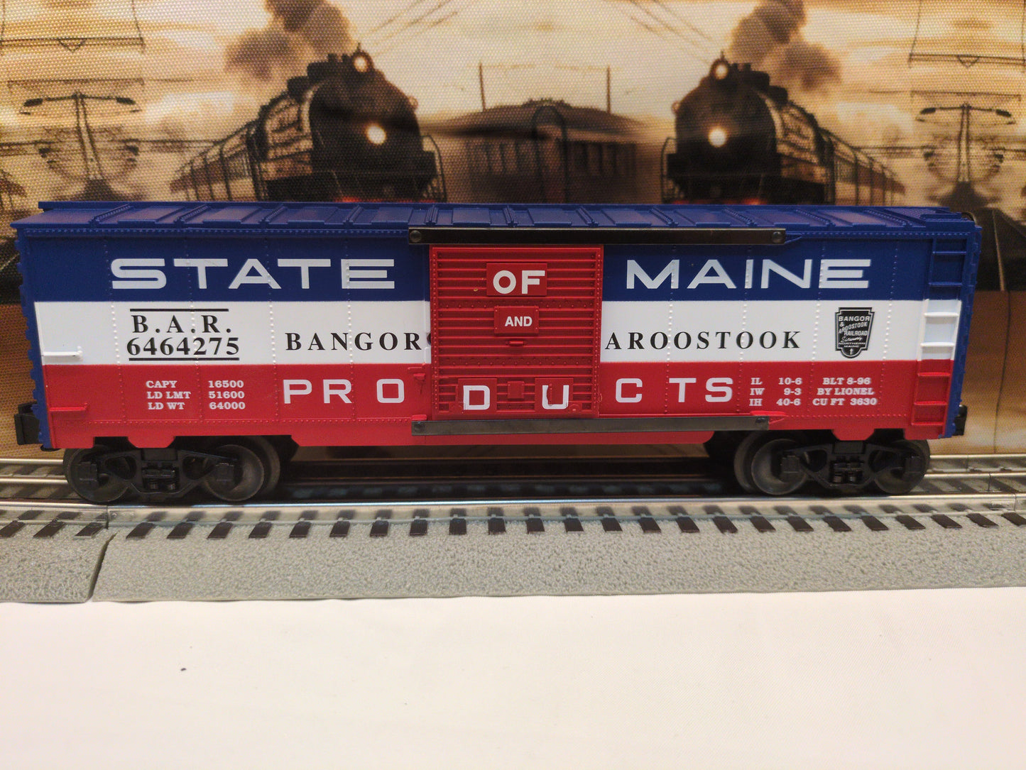 Lionel Bangor and Aroostook State of Maine Boxcar 6-19285