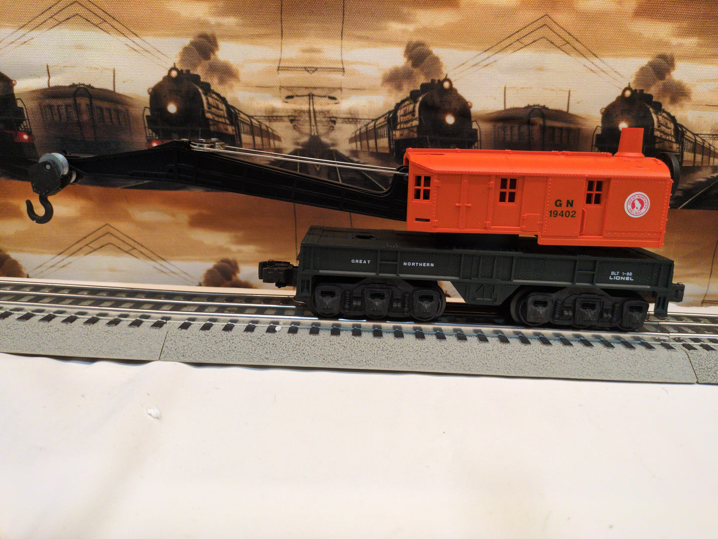 Lionel Great Northern Crane Car 6-19402