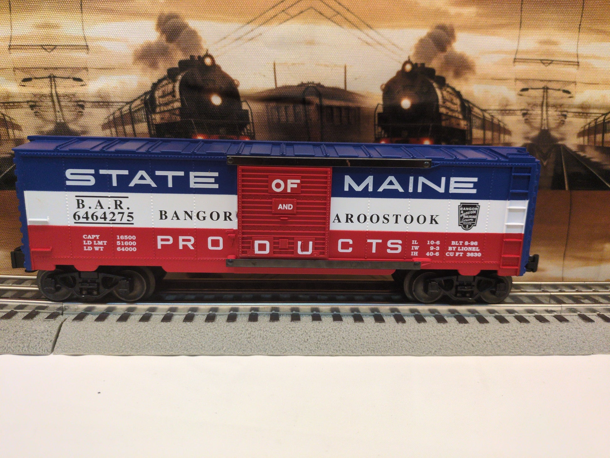 Lionel Bangor and Aroostook State of Maine Boxcar 6-19285