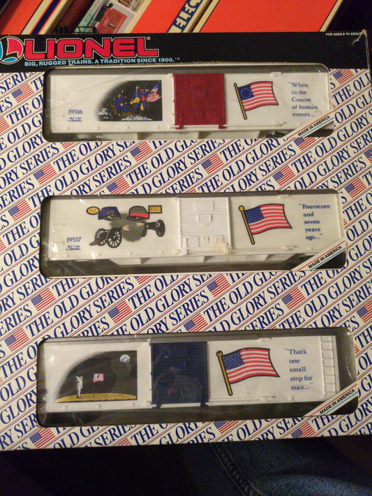 Lionel Old Glory Box Car Set 6-19599