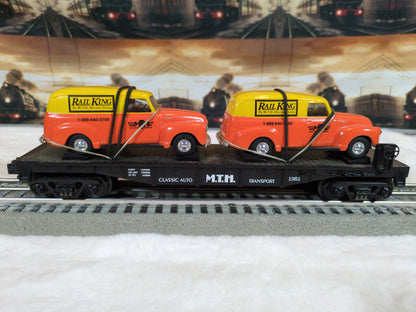 MTH RailKing Transport Flatcar with Ertl Panel Trucks 30-7647